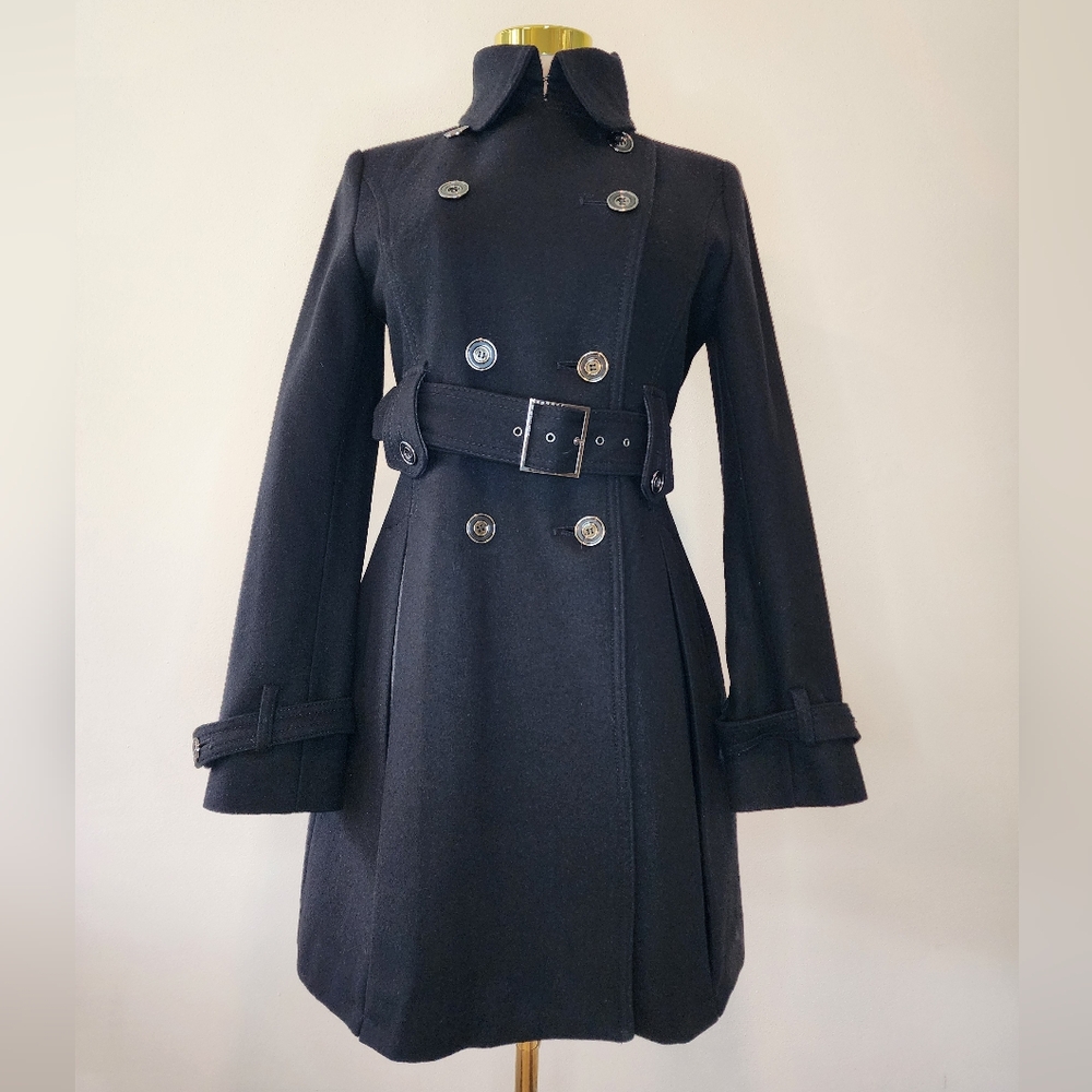 Laundry By Shelli Segal Black Wool Coat